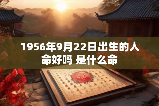 1956年9月22日出生的人命好吗 是什么命