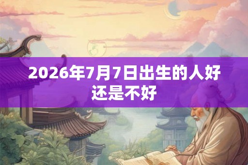 2026年7月7日出生的人好还是不好 2026年7月7日出生的人好还是不好