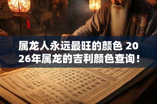 属龙人永远最旺的颜色 2026年属龙的吉利颜色查询！