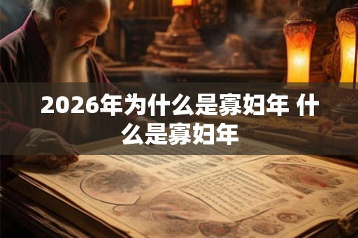2026年为什么是寡妇年 什么是寡妇年