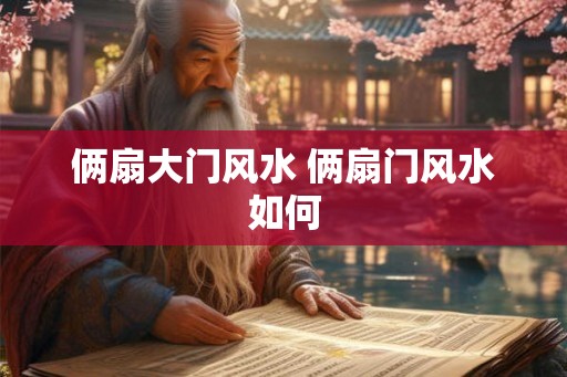 俩扇大门风水 俩扇门风水如何 俩扇大门风水 俩扇门风水如何