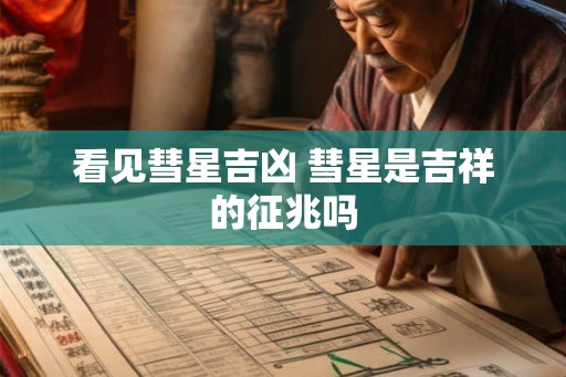看见彗星吉凶 彗星是吉祥的征兆吗