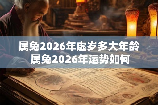 属兔2026年虚岁多大年龄 属兔2026年运势如何