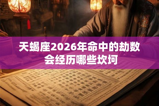 天蝎座2026年命中的劫数 会经历哪些坎坷