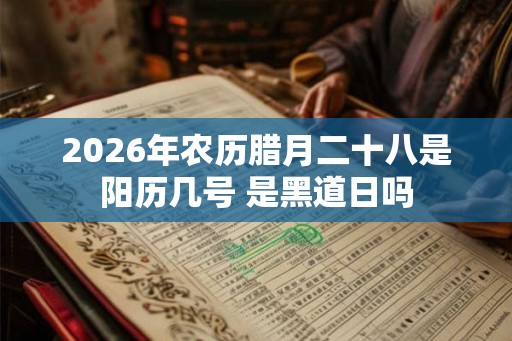 2026年农历腊月二十八是阳历几号 是黑道日吗