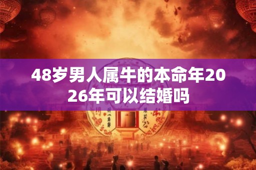 48岁男人属牛的本命年2026年可以结婚吗
