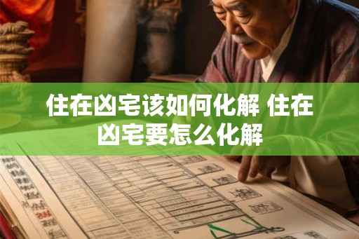 住在凶宅该如何化解 住在凶宅要怎么化解