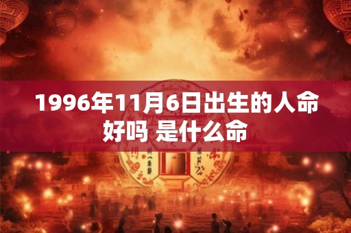 1996年11月6日出生的人命好吗 是什么命