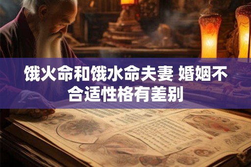 饿火命和饿水命夫妻 婚姻不合适性格有差别