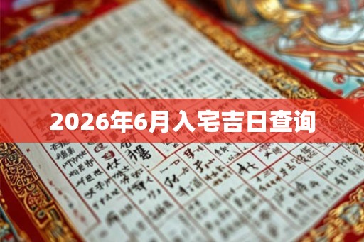 2026年6月入宅吉日查询