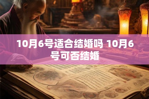 10月6号适合结婚吗 10月6号可否结婚