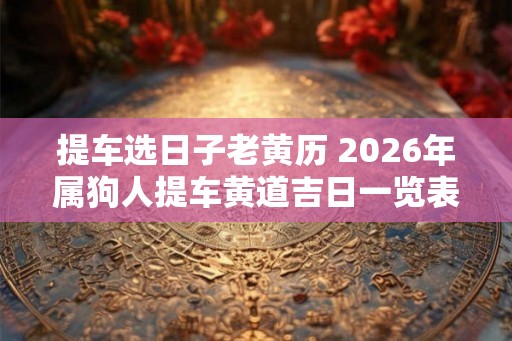 提车选日子老黄历 2026年属狗人提车黄道吉日一览表