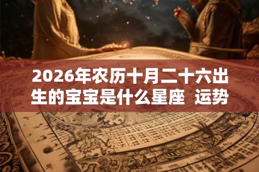 2026年农历十月二十六出生的宝宝是什么星座  运势怎么样