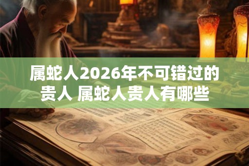 属蛇人2026年不可错过的贵人 属蛇人贵人有哪些