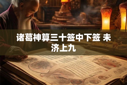 诸葛神算三十签中下签 未济上九