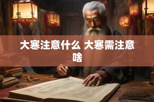 大寒注意什么 大寒需注意啥