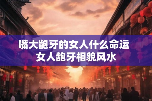 嘴大龅牙的女人什么命运  女人龅牙相貌风水