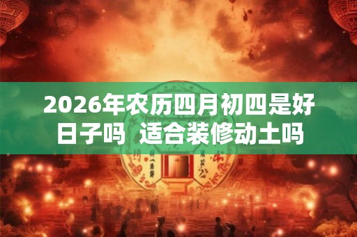 2026年农历四月初四是好日子吗 适合装修动土吗 2026年农历四月初四是好日子吗 适合装修动土吗