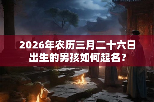2026年农历三月二十六日出生的男孩如何起名？