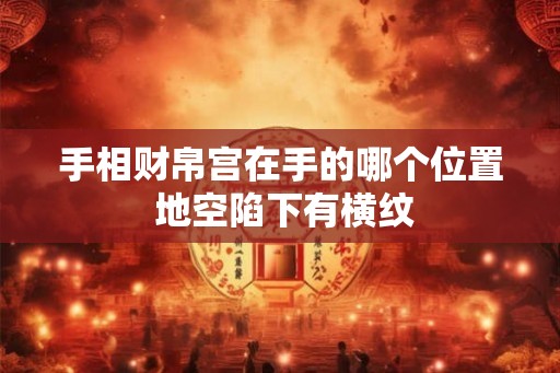 手相财帛宫在手的哪个位置 地空陷下有横纹