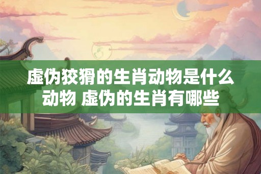 虚伪狡猾的生肖动物是什么动物 虚伪的生肖有哪些