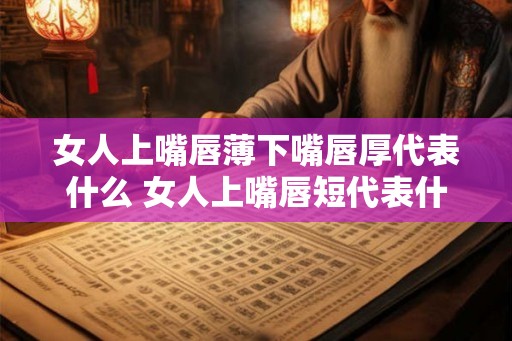 女人上嘴唇薄下嘴唇厚代表什么 女人上嘴唇短代表什么