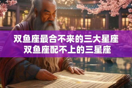 双鱼座最合不来的三大星座 双鱼座配不上的三星座