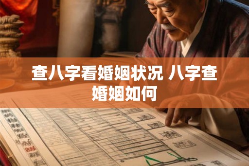 查八字看婚姻状况 八字查婚姻如何 查八字看婚姻状况 八字查婚姻如何