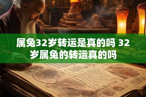 属兔32岁转运是真的吗 32岁属兔的转运真的吗
