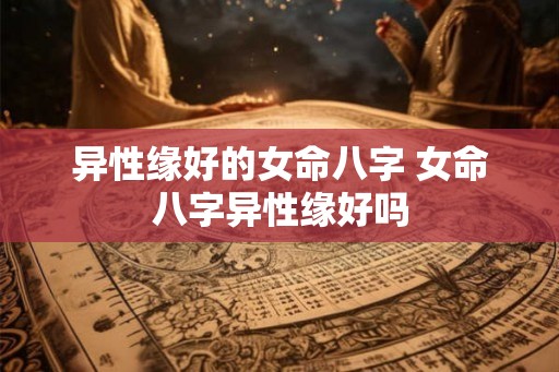 异性缘好的女命八字 女命八字异性缘好吗
