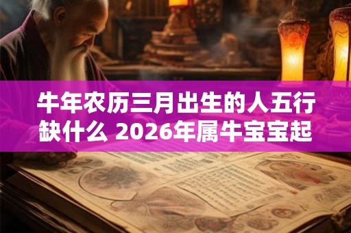 牛年农历三月出生的人五行缺什么 2026年属牛宝宝起名