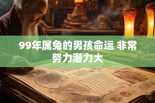 99年属兔的男孩命运 非常努力潜力大