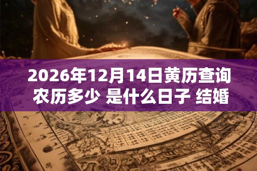 2026年12月14日黄历查询 农历多少 是什么日子 结婚吉时