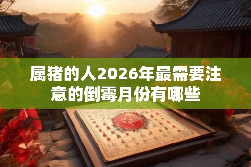 属猪的人2026年最需要注意的倒霉月份有哪些