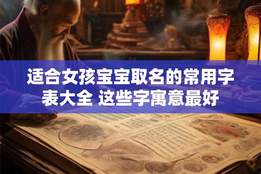 适合女孩宝宝取名的常用字表大全 这些字寓意最好 适合女孩宝宝取名的常用字表大全 这些字寓意最好