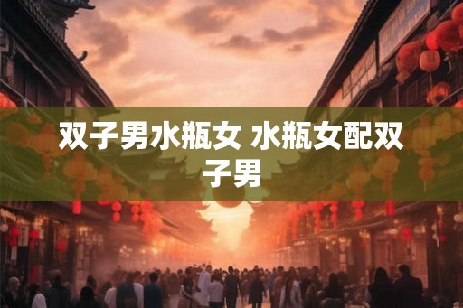 双子男水瓶女 水瓶女配双子男