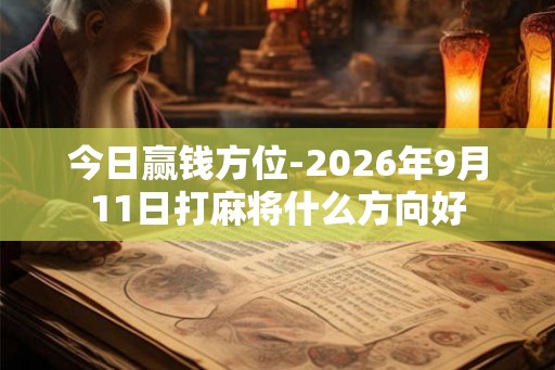 今日赢钱方位-2026年9月11日打麻将什么方向好 今日赢钱方位-2026年9月11日打麻将什么方向好