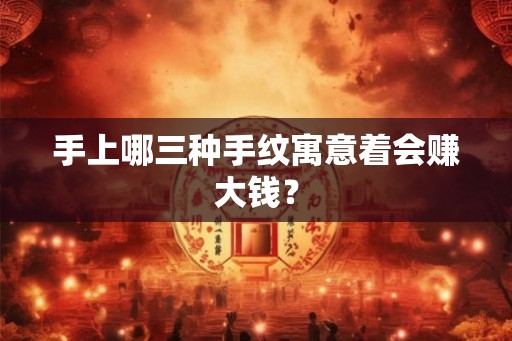 手上哪三种手纹寓意着会赚大钱？