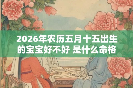 2026年农历五月十五出生的宝宝好不好 是什么命格 2026年农历五月十五出生的宝宝好不好 是什么命格
