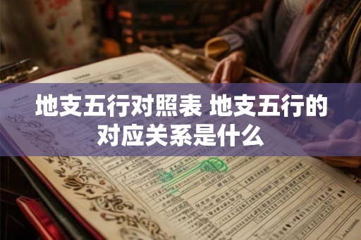 地支五行对照表 地支五行的对应关系是什么 地支五行对照表 地支五行的对应关系是什么