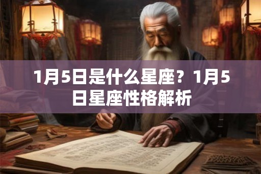 1月5日是什么星座？1月5日星座性格解析