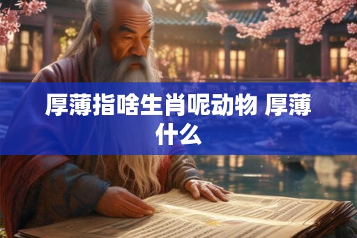 厚薄指啥生肖呢动物 厚薄什么