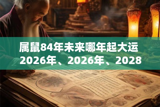 属鼠84年未来哪年起大运 2026年、2026年、2028年 属鼠84年未来哪年起大运 2026年、2026年、2028年