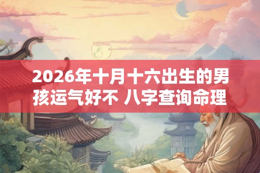 2026年十月十六出生的男孩运气好不 八字查询命理