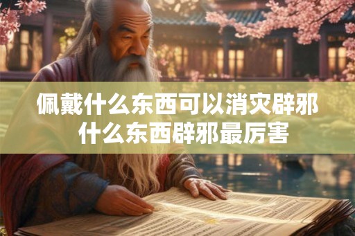 佩戴什么东西可以消灾辟邪  什么东西辟邪最厉害