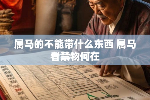 属马的不能带什么东西 属马者禁物何在