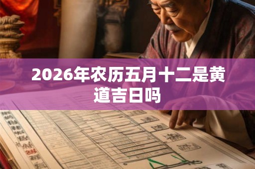 2026年农历五月十二是黄道吉日吗