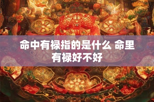 命中有禄指的是什么 命里有禄好不好 命中有禄指的是什么 命里有禄好不好