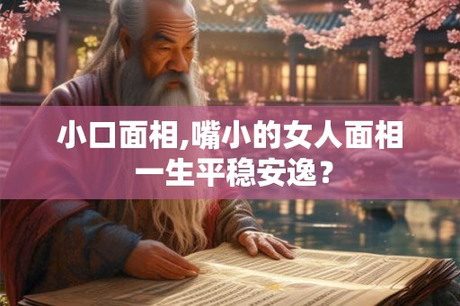 小口面相,嘴小的女人面相 一生平稳安逸? 小口面相,嘴小的女人面相 一生平稳安逸?
