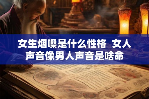女生烟嗓是什么性格  女人声音像男人声音是啥命